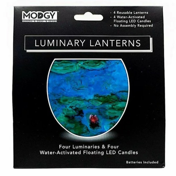 MODGY LUMINARY CANDLES - WATER LILIES - PACK OF FOUR - Picture 2 of 8